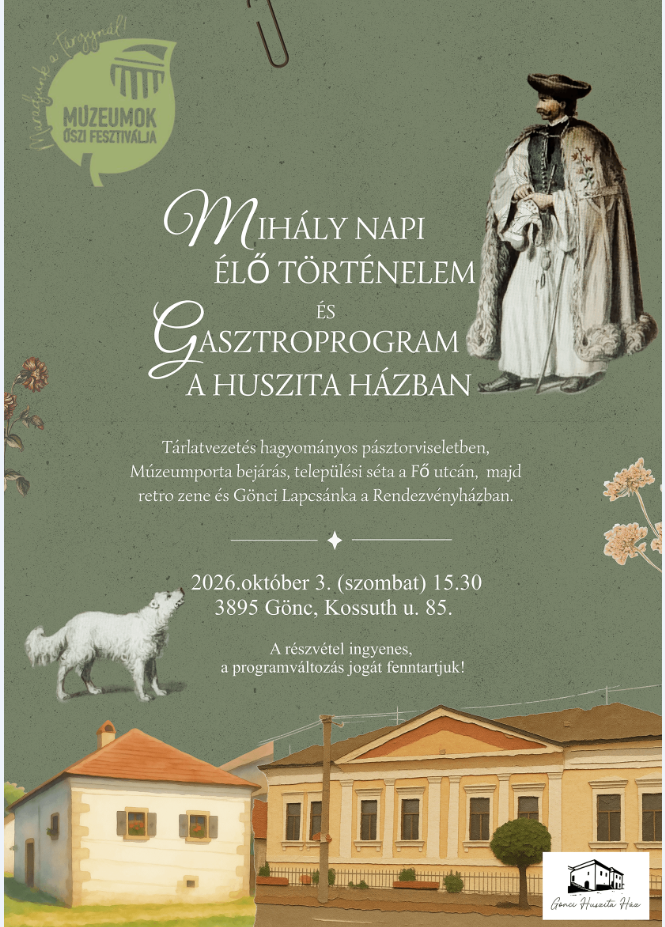 A rendezvény plakátja, lejjebb olvasható a program